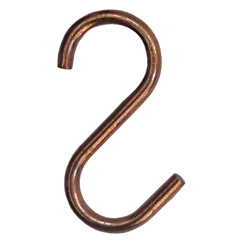 GANCI AD 'S' PER BARRA APPENDIMESTOLI finitura ottonata