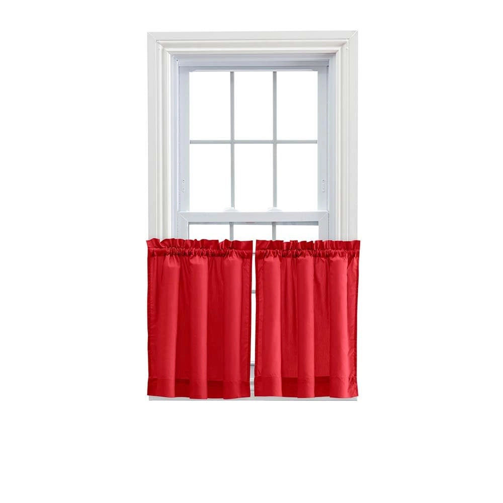 Tende a palloncino Stacey, 2 pannelli, 61x142 cm, rosse, in poliestere