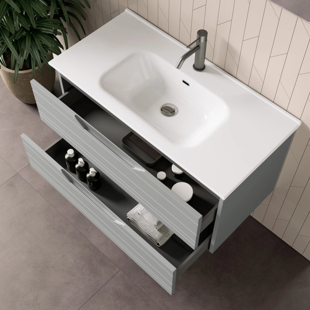 Composizione 4 pezzi SOLMIRA grigio