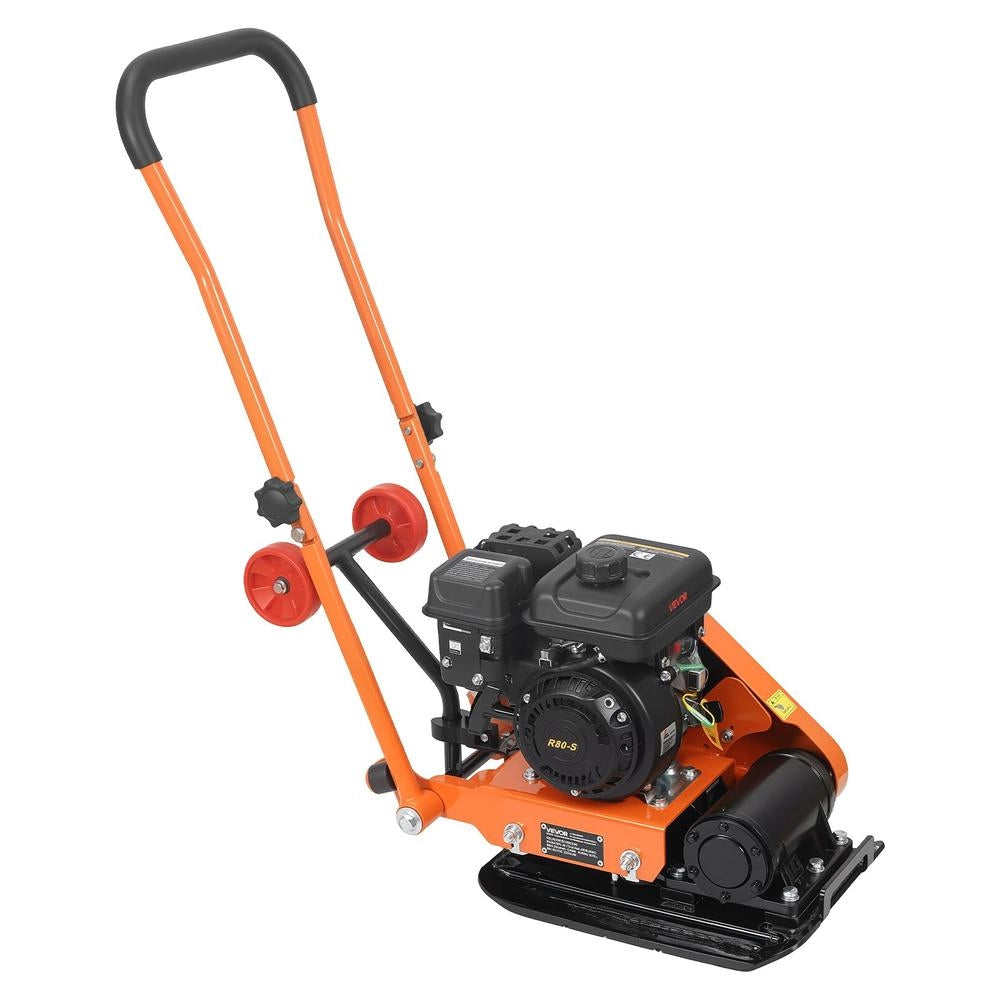 Piastra Vibrante a Benzina HZR40 2 CV 8 kN, Compattatore per Terreno e Pavimentazione in Acciaio al Carbonio, Piastra 41 x 31,5 cm