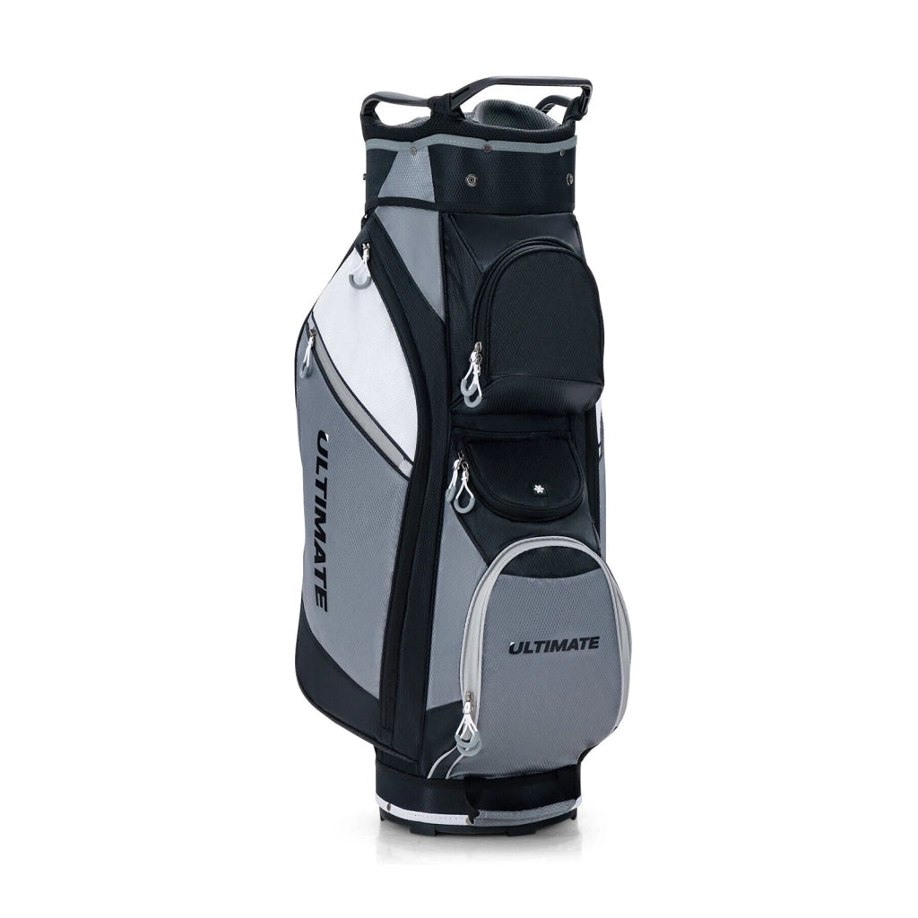 Sacca da Golf con Supporto a 14 Scomparti in Nylon Impermeabile con 7 Tasche Cerniera Cappuccio Parapioggia Robusta e Pratica