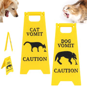 Segnaletica di avvertimento per cani e gatti, 2 pezzi, 12 cm, divertente