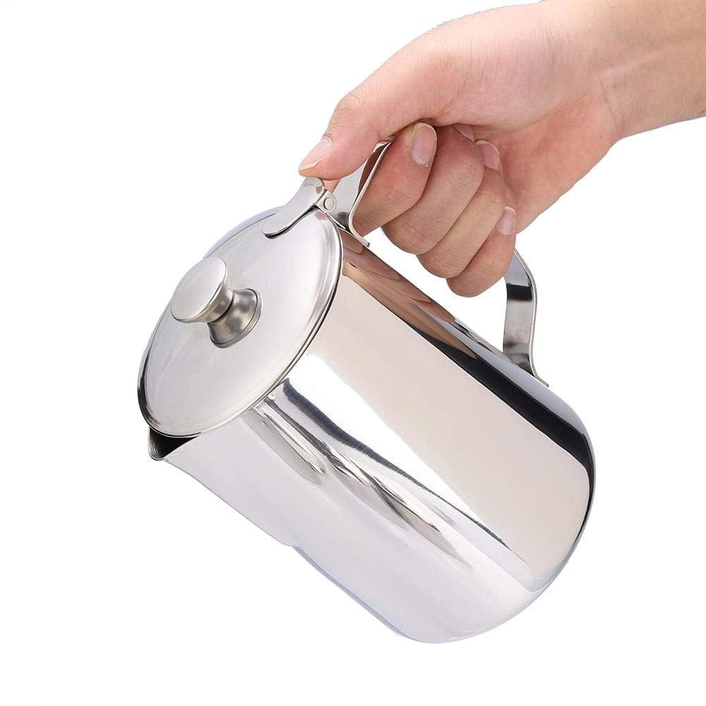 Bollitore per montare il latte in acciaio inossidabile, capacità 1500 ml, con coperchio