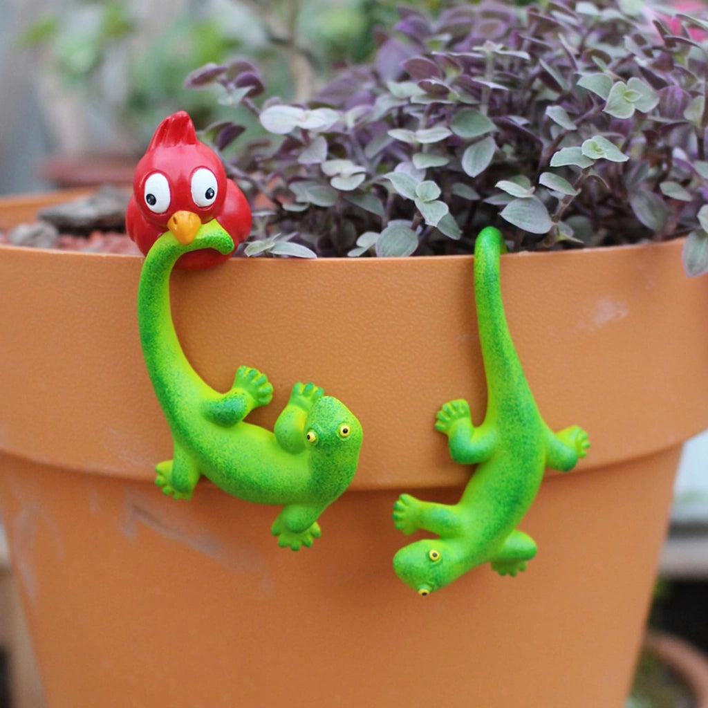 2 lucertole del Harz da appendere, ideali come decorazioni per il giardino