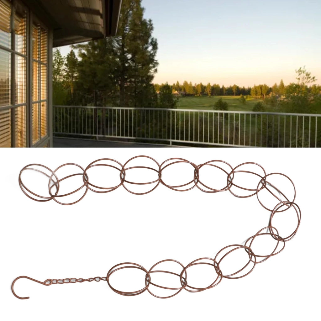 Catena decorativa in ferro, 120 cm, con gancio, ideale per balconi e terrazzi