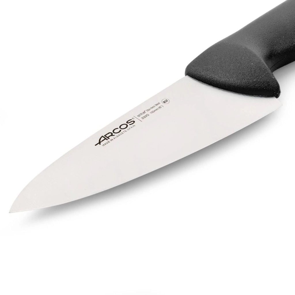 Coltello da cucina da 150 mm, acciaio inossidabile NITRUM, manico in PP nero
