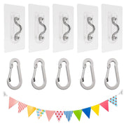 Ganci adesivi, confezione da 5, ideali per luci decorative e altri elementi decorativi