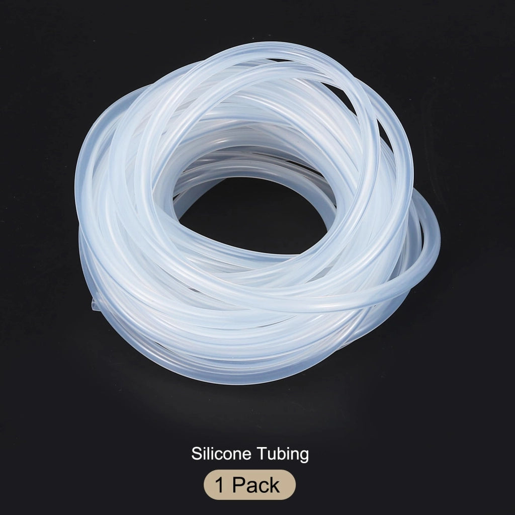 Tubo in silicone, 8 metri, diametro interno 3,2 mm, diametro esterno 4,8 mm, trasparente