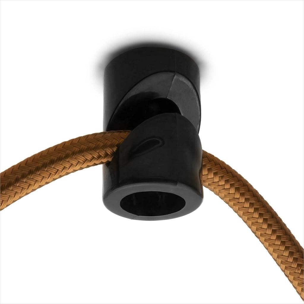 Supporti per lampade a soffitto, confezione da 5 pezzi, colore nero, con regolazione del cavo