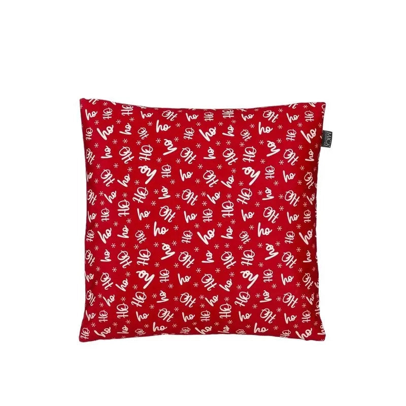 Cuscino natalizio rosso “HO-HO-HO” cm  45 × 45 × 16