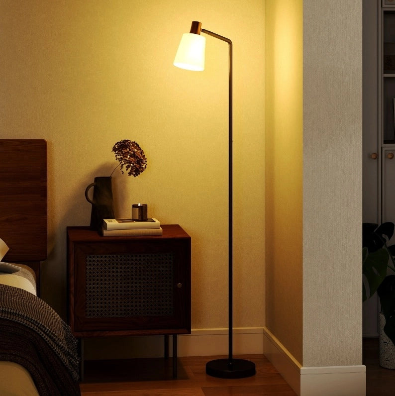 LAMPADA DA TERRA LED 45x21x148 cm Nero con paralume orientabile a 350°