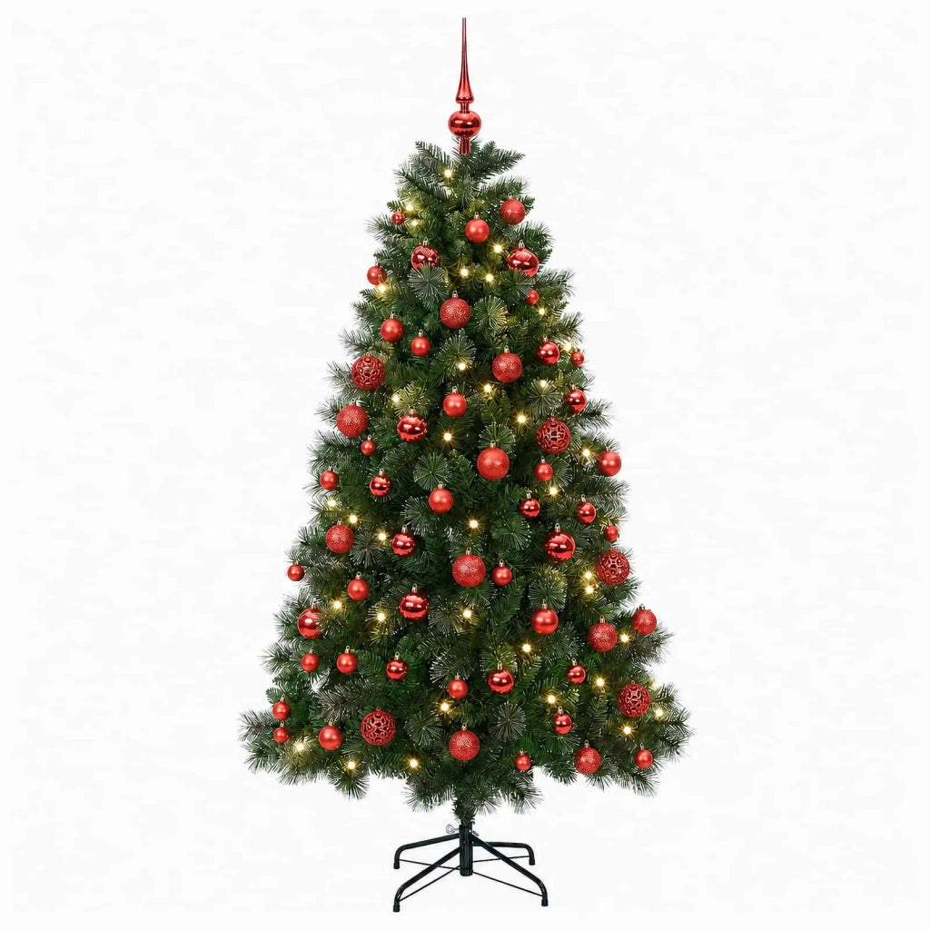 Albero di Natale artificiale con palline 180 cm 300 LED 3461287