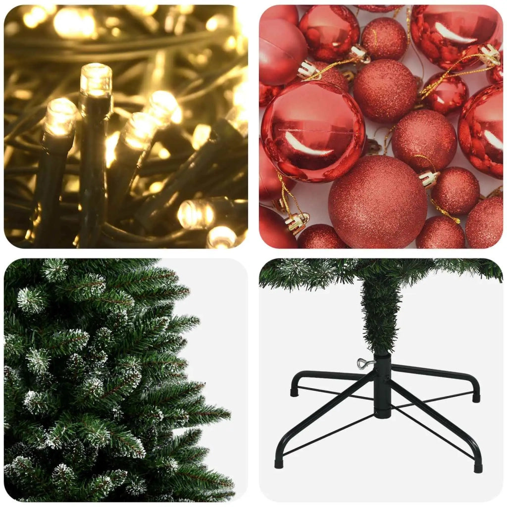 Albero di Natale Artificiale con Palline 210 cm 300 LED 3466859
