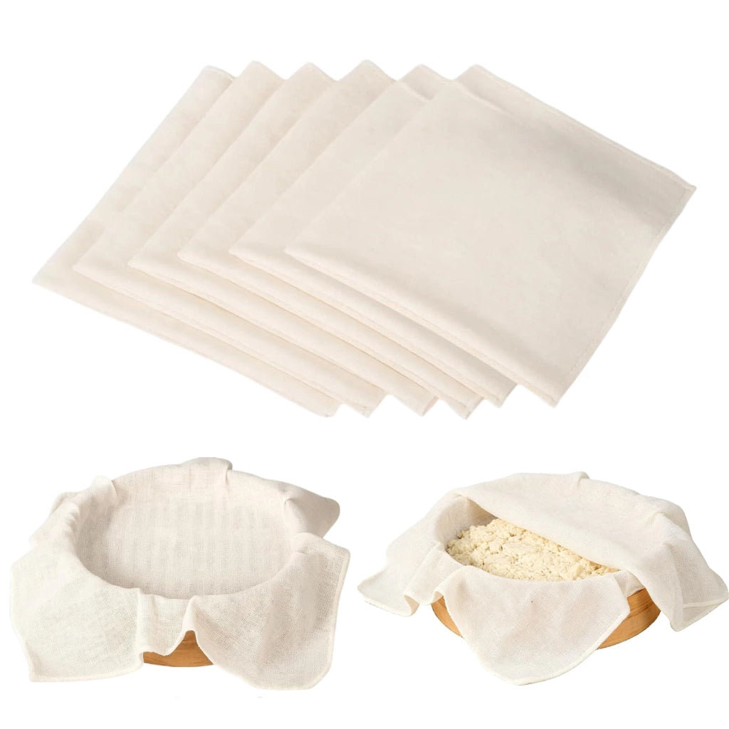 Set di 6 strofinacci, 60 x 60 cm, in cotone, riutilizzabili