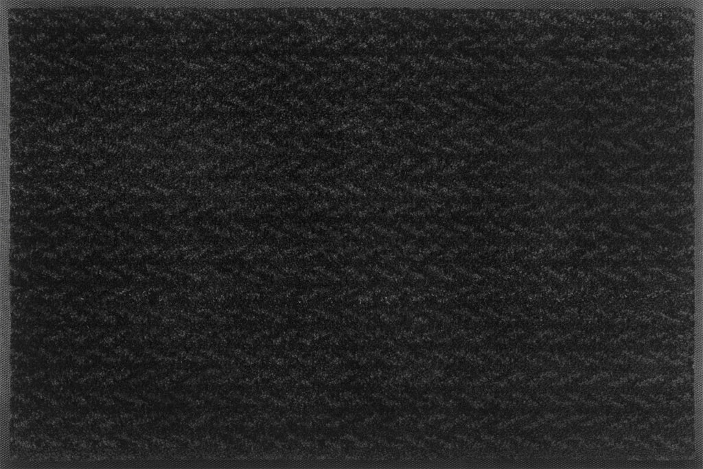 Tappetino antiscivolo per interni ed esterni, modello Duo Charcoal, 50x75 cm, colore nero