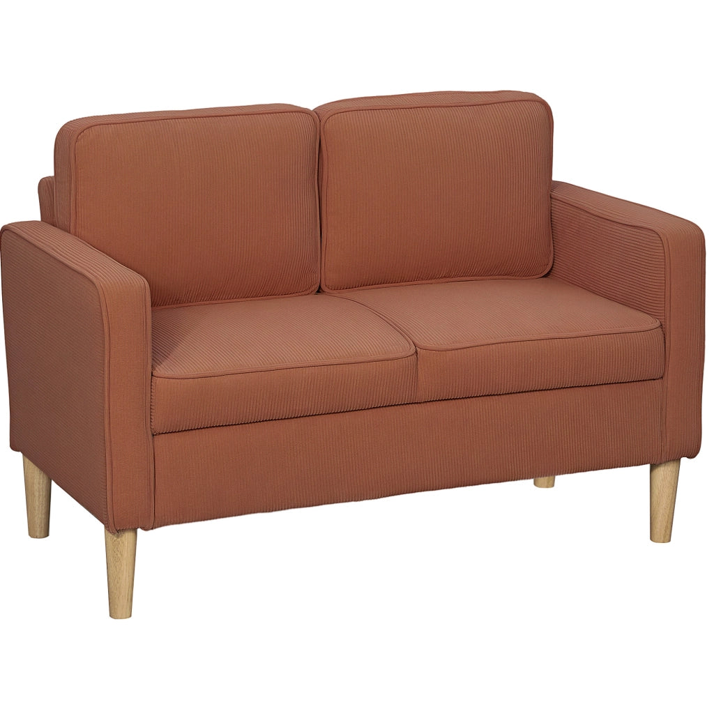 Divano 2 posti 117x63x79 cm con contenitore, piedi in legno e cuscini sfoderabili