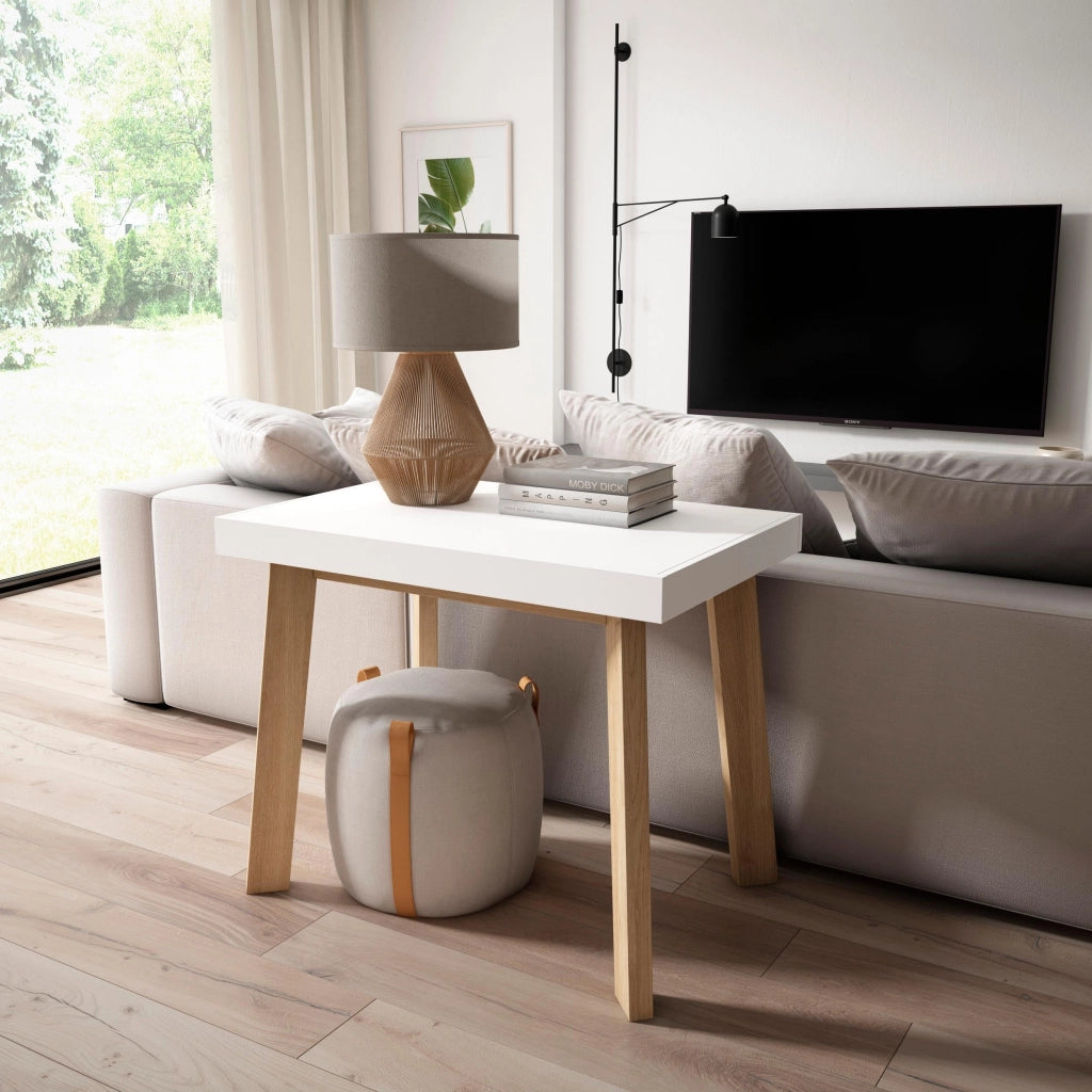 Tavolo da pranzo allungabile, 160 cm, bianco, per 8 persone