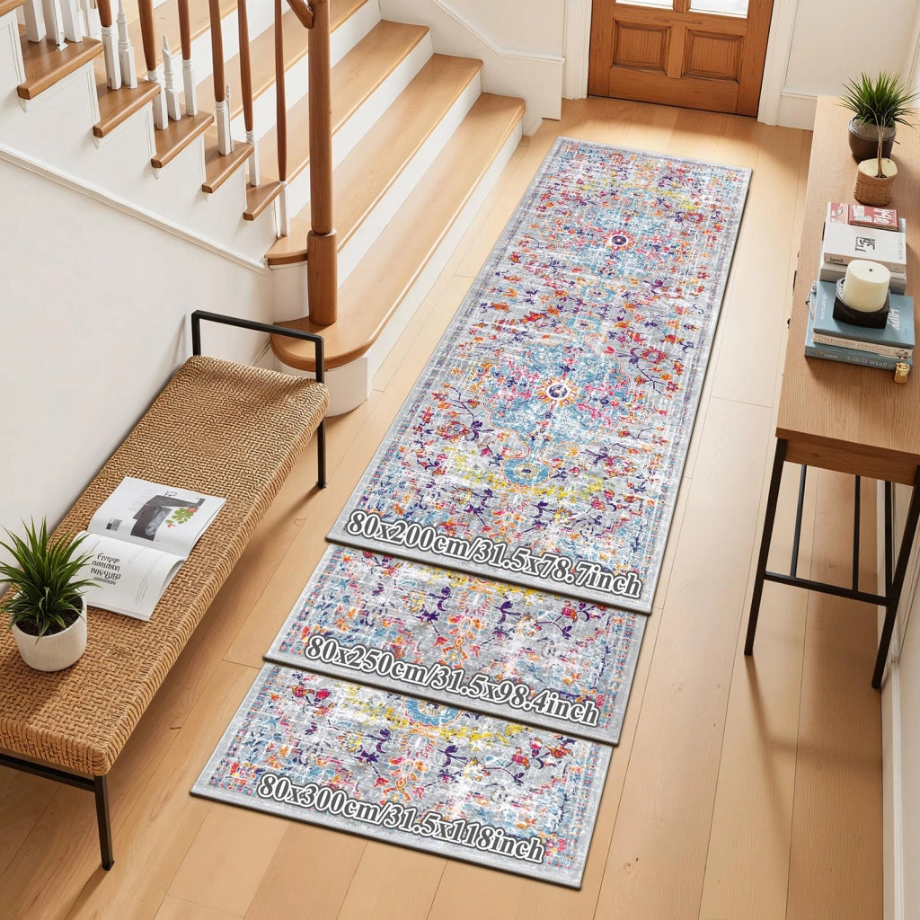 Tappeto boho, antiscivolo, lavabile, 80 x 200 cm