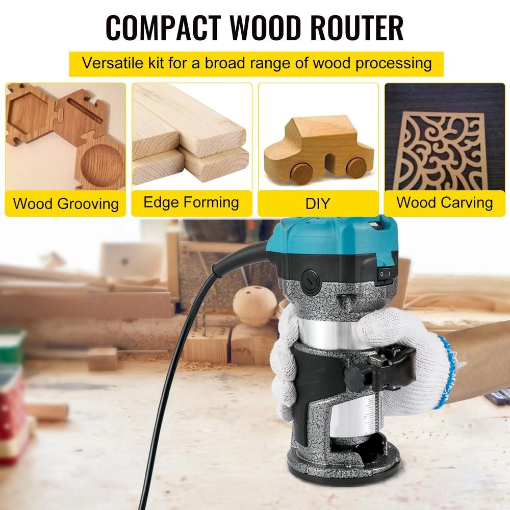 Rifilatore Fresatrice Verticale per Legno Elettrica VV-1B-220V 710W 220V, Fresa Multifunzionale Compatta in Lega di Alluminio per Fai da Te Legno