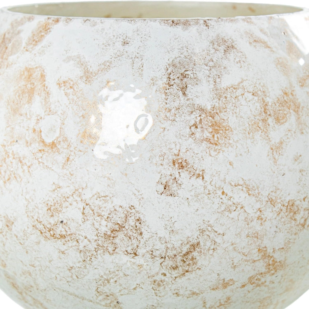 Porta candele in vetro e alluminio, color oro, 44 cm