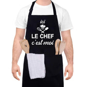 Grembiule da cucina impermeabile con tasche, 70x90 cm, unisex, bianco