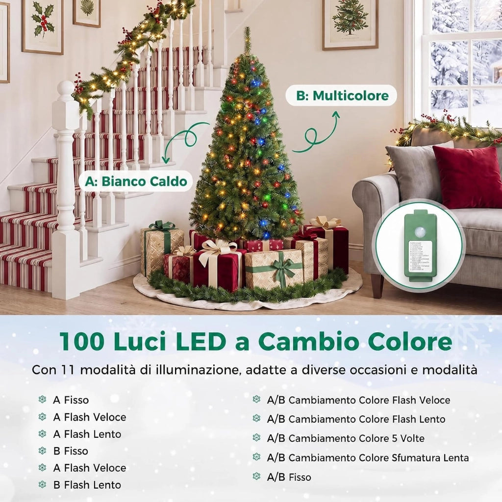 Albero di Natale 120 cm con Luci LED