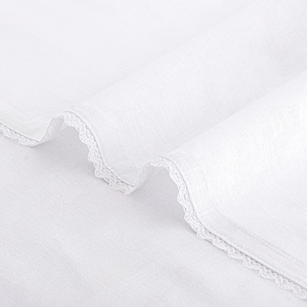 Confezione da 12 tovaglioli in tessuto, 50x50 cm, colore bianco, 100% cotone