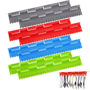Set di 8 supporti per calze, in plastica, dimensioni 32x5 cm, disponibili in 4 colori