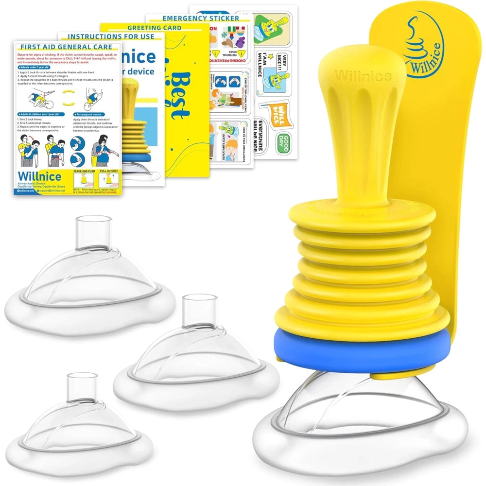 Kit di emergenza anti-soffocamento portatile con valvola unidirezionale per casa e viaggio, compatto e pratico