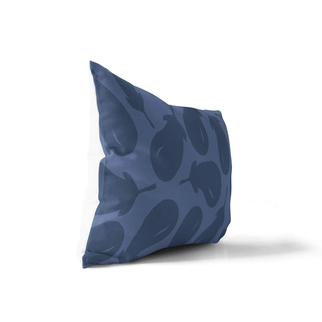 Cuscino, copricuscino 45x60 cm, blu, rettangolare, misto cotone e poliestere
