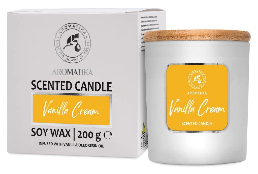 Sojakerze Vanilla Cream 200 g – Profumo di vaniglia, durata della combustione: 45 ore