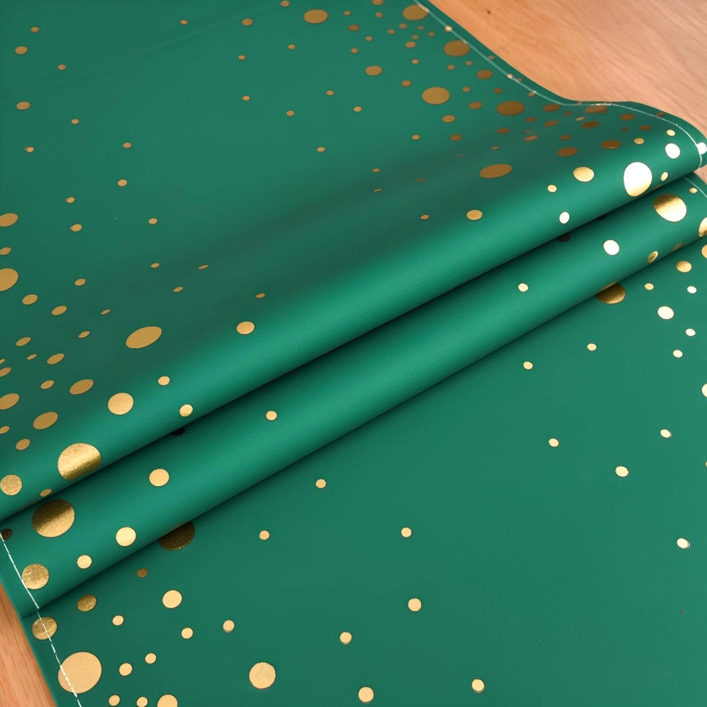 Tovaglia dorata con glitter, 33 x 140 cm, in poliestere, lavabile