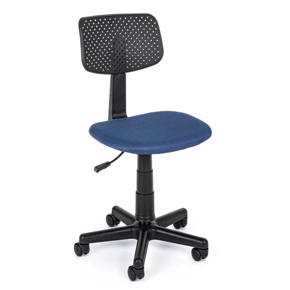 Sedia da Ufficio Girevole Imbottita con Schienale Forato Arcadia Blu