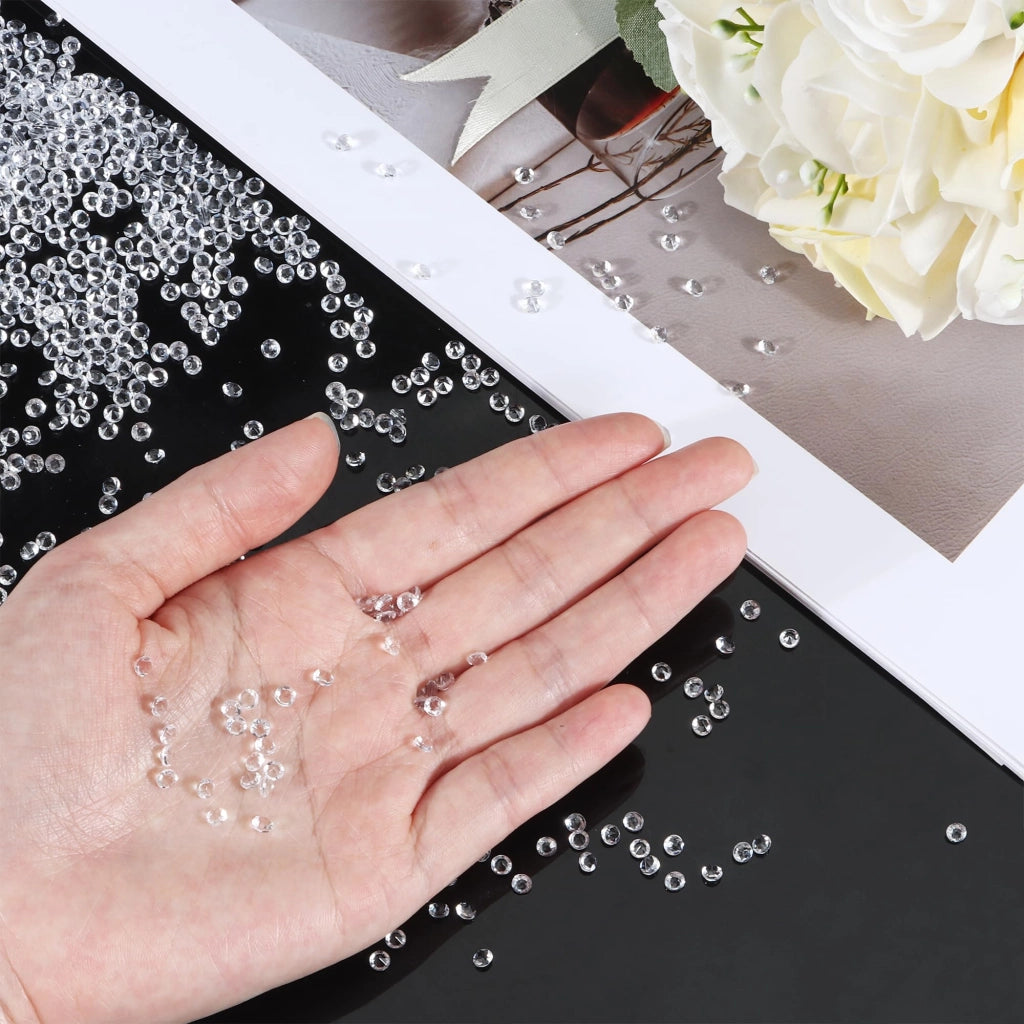 8000 diamanti acrilici, 6 mm, trasparenti, elementi decorativi