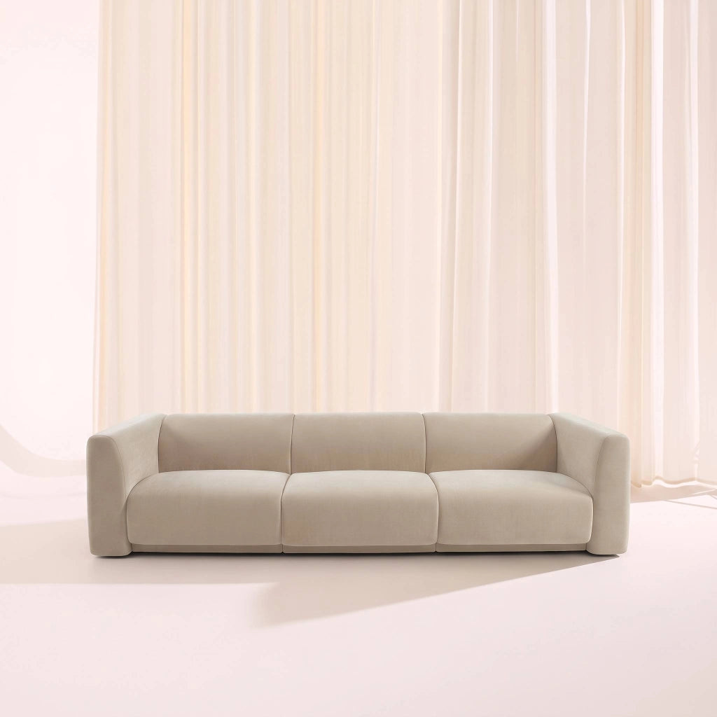 Divano in tessuto, 4 posti, beige