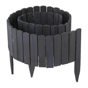 Bordatura per aiuole, 200 cm, flessibile, altezza 25 cm, legno, colore antracite