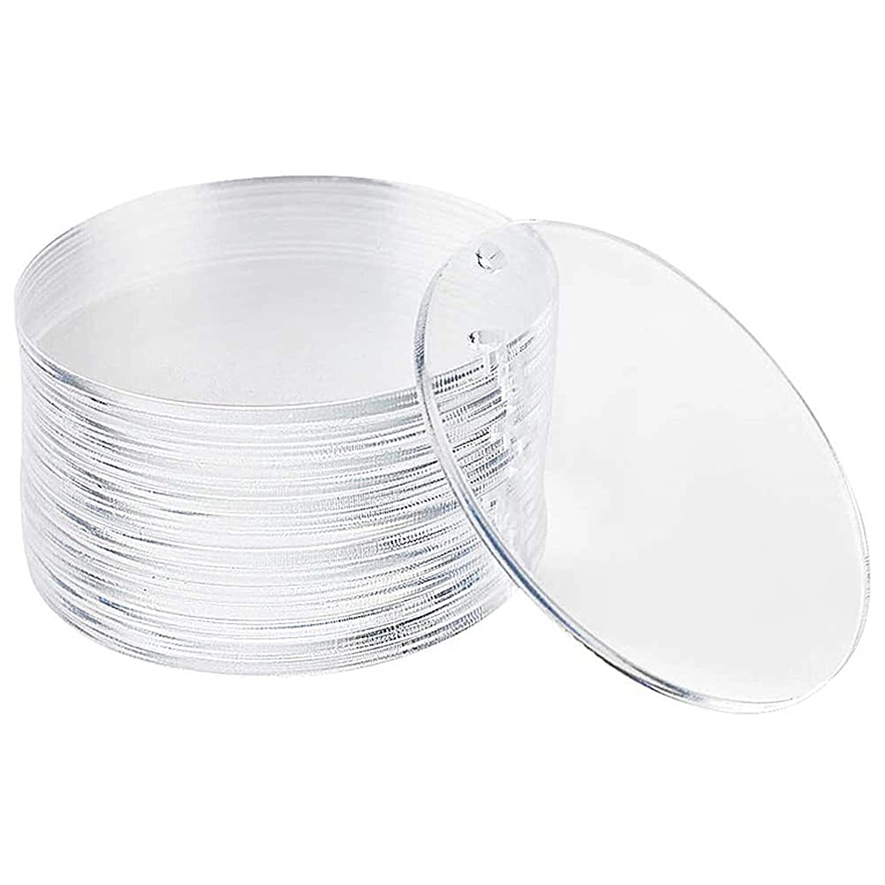 Dischi in acrilico, 16 pezzi, diametro 10 cm, spessore 2 mm, trasparenti