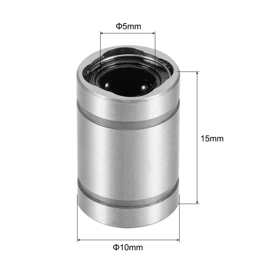 6 cuscinetti lineari a sfera LM5UU, dimensioni 5x10x15 mm, per macchine CNC e stampanti 3D