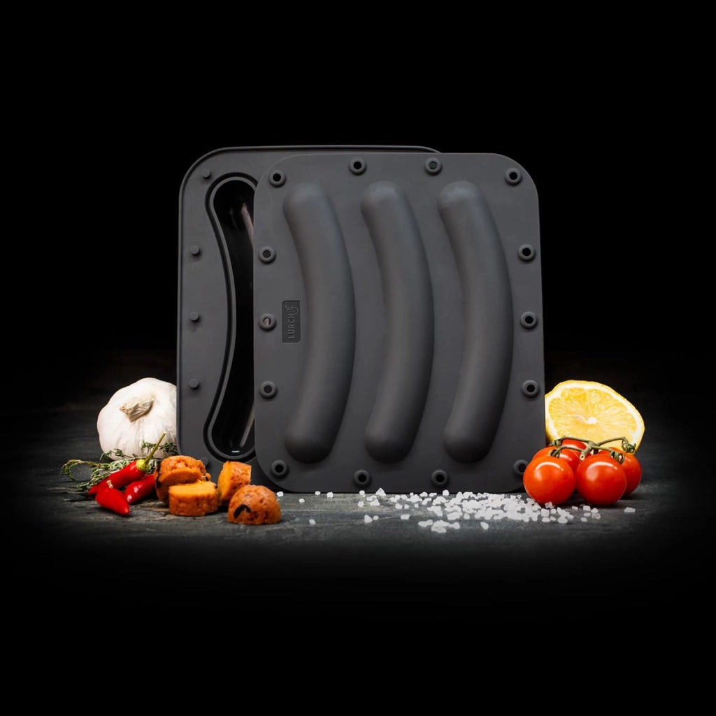 Set da 2 stampi per salsicce, taglia L, per 6 salsicce, in silicone alimentare, senza BPA