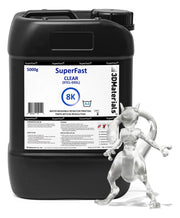 Resina per stampanti 3D SuperFast 8K, lavabile con acqua, 5000 g, trasparente