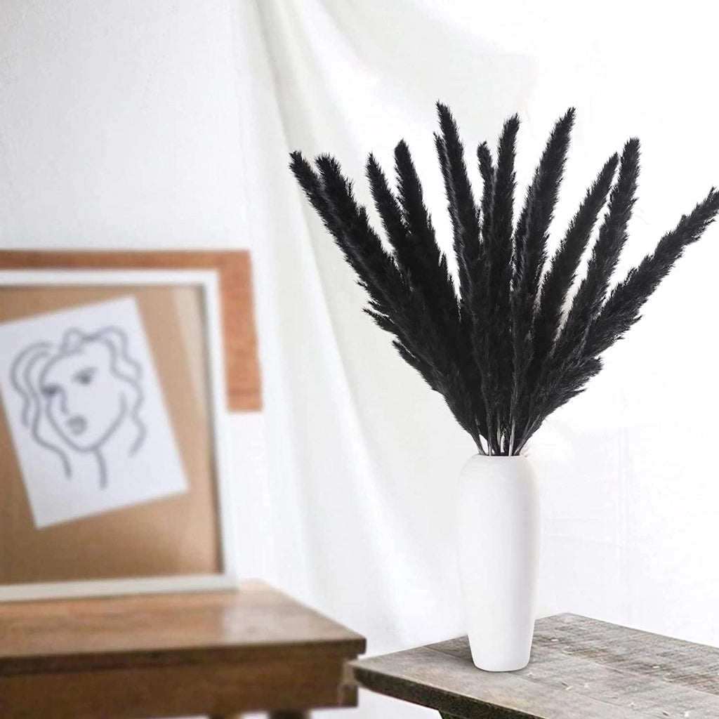 Composizione di pampas artificiali, 30 pezzi, 44 cm, colore nero