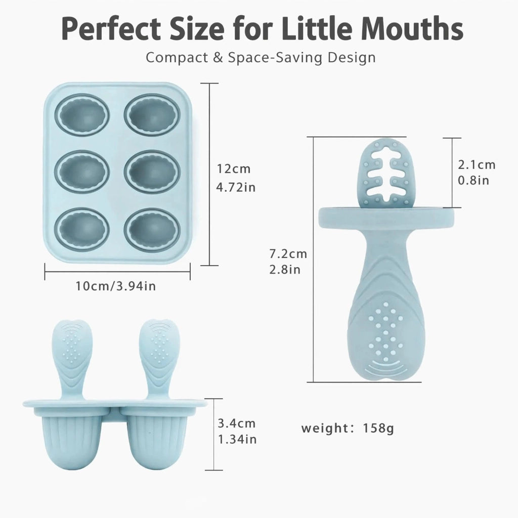 Stampini per ghiaccio per bambini, 6 pezzi da 17 ml, in silicone, senza BPA, ideali per alleviare il fastidio della dentizione