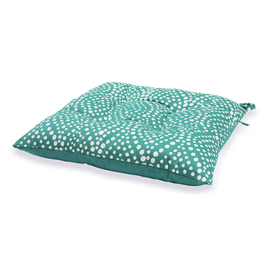 Cuscini da seduta Ogi, design geometrico, colore verde acqua, 43x43 cm, set da 2