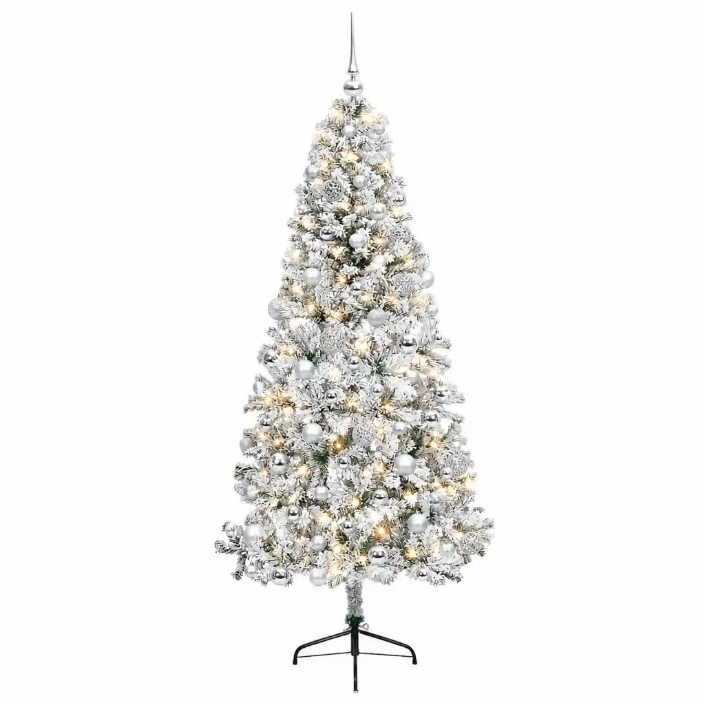 Albero di Natale artificiale con palline 210 cm 300 LED 3460913