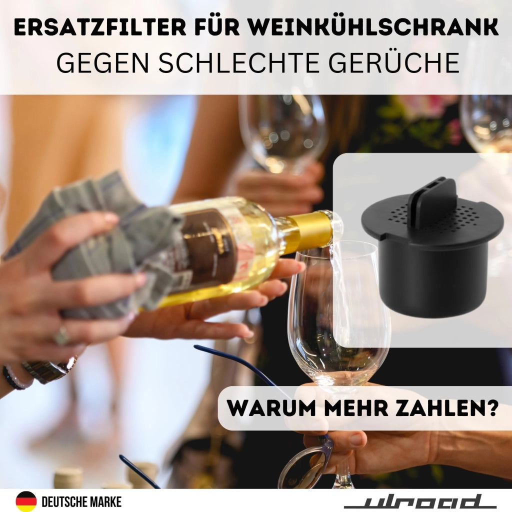 2 filtri a carbone attivo per frigorifero per vino, compatibili con i marchi Liebherr, Miele e Bosch