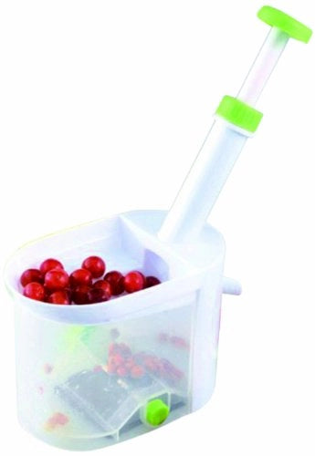 Estrattore per noccioli di ciliegie, plastica/acciaio inossidabile, argento, 1 pezzo