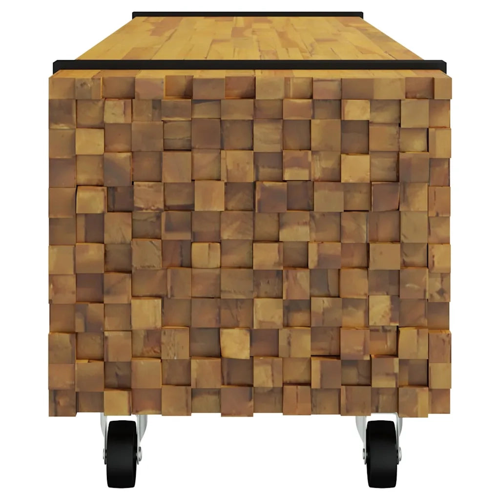 Supporto TV 110 x 30 x 30 cm Marrone Legno di teak solido