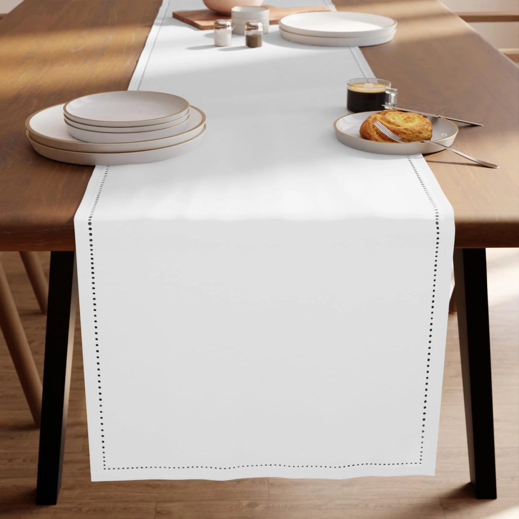 Tovaglia in cotone 100%, dimensioni 40x230 cm, colore bianco