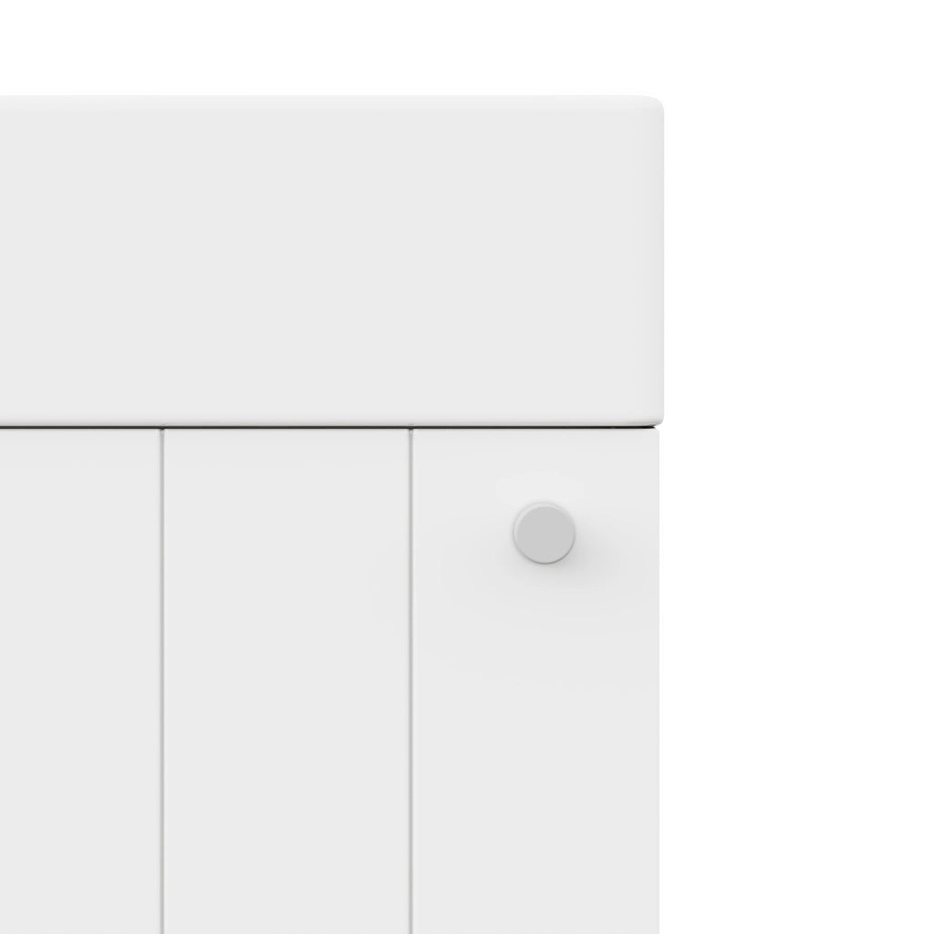 Mobile lavabo sospeso 41 × 23 × 62,5 cm in ceramica e MDF bianco con anta soft close salvaspazio per bagno