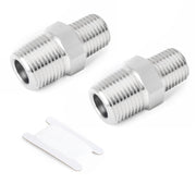 Riduttore a sesto esagono 1/2" x 1/8" BSP, 2 pezzi, acciaio inossidabile